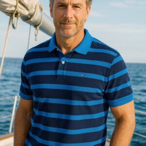 Tommy Hilfiger Men Stripped Shirt-100% Cotton! Sizes Medium or XXL